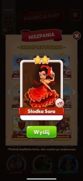 Słodka Sara COIN MASTER KARTA