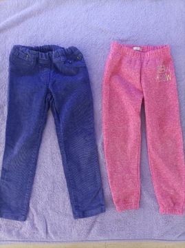 Spodnie dla dziewczynki 116/122cm(2szt)