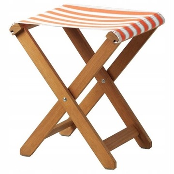 IKEA SOLBLEKT stołek/taboret pomarańcz w paski zew