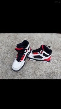Biało czarne czerwone buty sneakersy 
