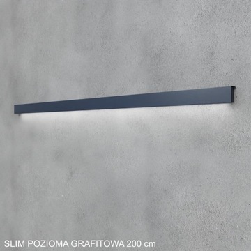 Lampa pozioma SLIM - GRAFITOWY matowy dł. 200cm