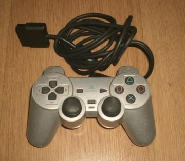 pad ps2 PlayStation 2 orginalny srebrny
