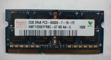 Pamięć RAM DDR3 Hynix 2GB 2Rx8 PC3 8500S