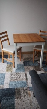 Stół Ikea Lerhamn + 2 krzesła 