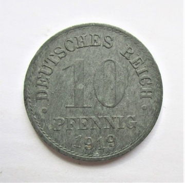 10 Pfennig 1919 r. (cynk) Niemcy
