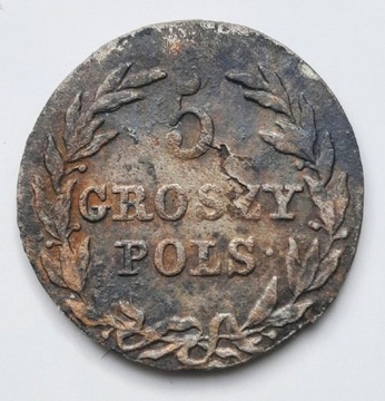 5 groszy Polskie 1816 lB Tanio Piękna kol.patyną