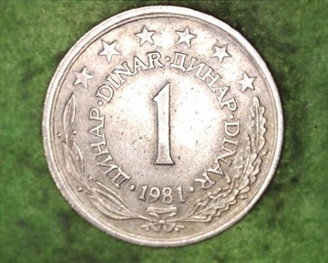 Jugosławia - 1 dinar 1981