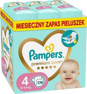 Pieluszki Pampers Premium Care Rozmiar 4 9-14 kg 