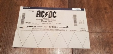 Bilet z koncertu AC/DC z 2010 r.