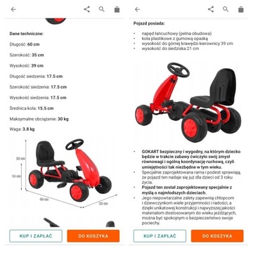 Gokart na pedały Ramiz