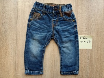 Spodnie jeans chłopięce 3-6 mc rozmiar 68