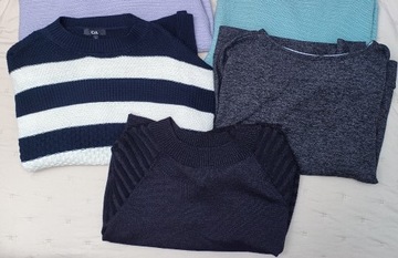 Mega zestaw 3 swetrów damskich C&A rozmiar L
