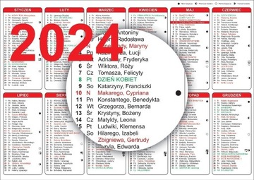 Kalendarium strażackie 2024 edytowalne CDR PDF AI