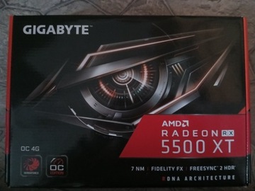 Pudełko Gigabyte Radeon RX 5500 XT OC 4GB GDDR6