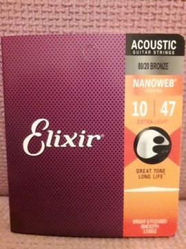Elixir struny do gitary akustycznej 10-47; 11002