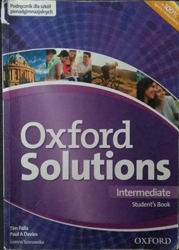 Oxford Solutions Intermediate - Podręcznik 