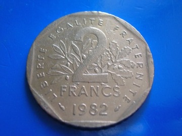 Francja 2 francs franki 1982