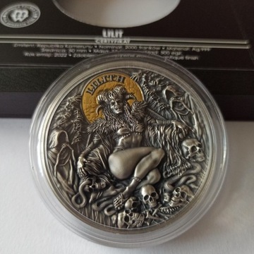 Srebrna moneta Cameroon 2022 LILITH, 2 oz