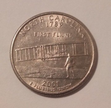 Usa 1/4 dollara 2001 rok Karolina