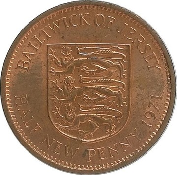 Jersey 1/2 new penny 1971, KM#29