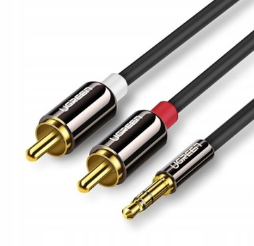 Kabel audio Ugreen 10590 3m 2xRCA-Jack 3,5mm