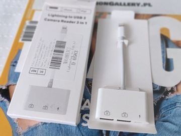 Adapter USB 3w1 Lightning do iPhone'a 13,12,/iPada