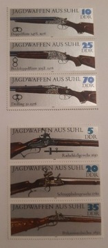 Znaczki pocztowe broń ( strzelby). DDR czyste. 