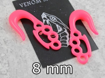 Venom tapery KASTET tunele plug róż taper 8mm 2szt