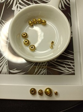 Przekładki biżuteria handmade złote ozdoby różne