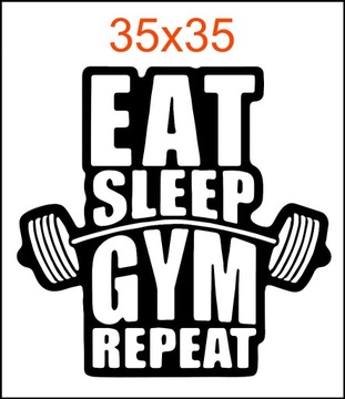 Naklejka Eat Sleep Gym Repeat DUŻA