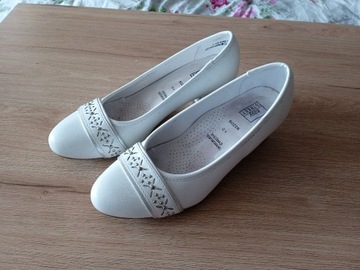 Białe buty do ślubu, rozm 37, mega wygodne ;)