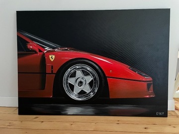 ErkyArt Ferrari Malowany ręcznie na płótnie 70x100