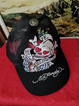 czapka z daszkiem ED HARDY unikatowa