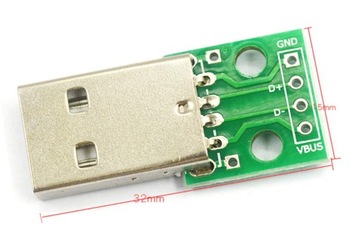 Wtyk USB-A 4 Pin PCB Płytka złącze męskie gniazdo