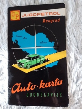 JUGOPETROL BEOGRAD AUTO-KARTA JUGOSLAVIJE 1976