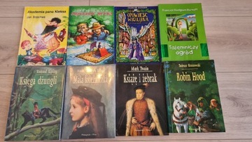 Komplet 8 książek dla dzieci/młodzieży 