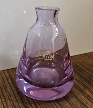 CAITHNESS Scotland solidny szklany wazon 