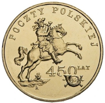 Moneta 2zł 450 lat Poczty Polskiej