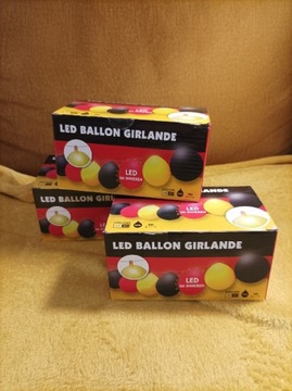 Girlanda balony LED wielorazowa 4 m 10 balonów 