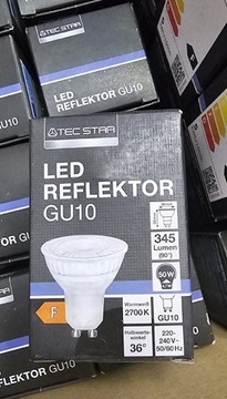 TEC STAR Żarówka LED GU10 Ciepła 345 lm 4,7W