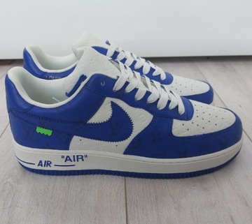 Nowe Louis Vuitton x Nike Air Force 1 Low White Team Royal 46