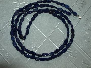 Naszyjnik naturalny lapis lazuli dwuliniowy 1 cm/