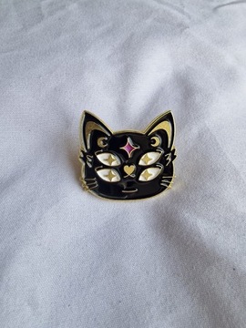 Przypinka pin pins wpinka broszka kot alternatywka
