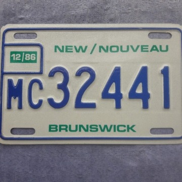 Stara tablica - CANADA - New Brunswick - MOTOCYKL