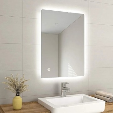 EMKE 800 x 600 Podświetlane lustro łazienkowe LED