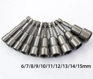 Nasadki magnetyczne 10 szt 6-15mm zestaw