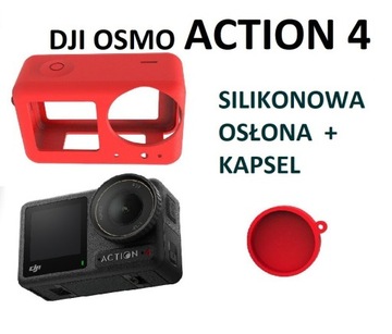 DJI Osmo Action 4 - osłona i dekiel - czerwone