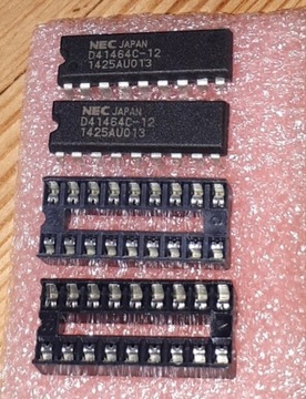 2szt NEC D41464C-12 pamięć RAM Commodore C64 16 