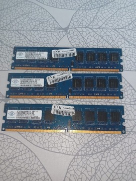 Ram 1GB x 3 DDR 2 5300