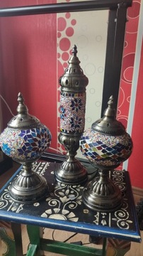 Zestaw 3 lamp mozaikowych tureckich